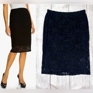 BOBEAU Petites Women’s Black Lace Pencil Skirt Size Small P
